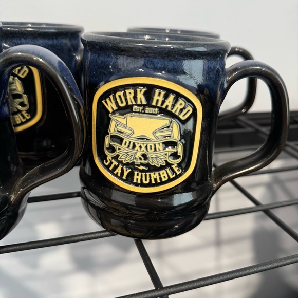 RARE Dixxon Work Hard Stay Humble Black Mug, Deneen Pottery - Picture 5 of 13